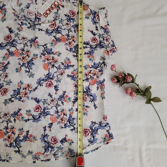 NWT - M - Bongo - cap short sleeve Floral shirt - Picture 3 of 10